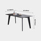 Rectangle 4 Legs Industrial Table Black Fixed Table of Sintered Stone Clearhalo ' dining_table' 'Dining Tables & Seating' 'Dining Tables' 'furn' 'furn_dining_table' 'Furniture' 'furniture_dining_table' 'Kitchen & Dining Furniture' 'kitchen&dining_furn' 'kitchen' 'kitchen_dining_table' 4247273