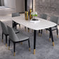 Rectangle Luxury Style Dining Table White Fixed Table with Sintered Stone Clearhalo ' dining_table' 'Dining Tables & Seating' 'Dining Tables' 'furn' 'furn_dining_table' 'Furniture' 'furniture_dining_table' 'Kitchen & Dining Furniture' 'kitchen&dining_furn' 'kitchen' 'kitchen_dining_table' 4247276