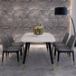 Rectangle Luxury Style Dining Table White Fixed Table with Sintered Stone Clearhalo ' dining_table' 'Dining Tables & Seating' 'Dining Tables' 'furn' 'furn_dining_table' 'Furniture' 'furniture_dining_table' 'Kitchen & Dining Furniture' 'kitchen&dining_furn' 'kitchen' 'kitchen_dining_table' 4247277