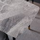 Rectangle Grey Tone Dining Table Sintered Stone Table Luxury with 4 Legs Clearhalo ' dining_table' 'Dining Tables & Seating' 'Dining Tables' 'furn' 'furn_dining_table' 'Furniture' 'furniture_dining_table' 'Kitchen & Dining Furniture' 'kitchen&dining_furn' 'kitchen' 'kitchen_dining_table' 4247293