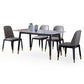 Rectangle Grey Tone Dining Table Sintered Stone Table Luxury with 4 Legs Clearhalo ' dining_table' 'Dining Tables & Seating' 'Dining Tables' 'furn' 'furn_dining_table' 'Furniture' 'furniture_dining_table' 'Kitchen & Dining Furniture' 'kitchen&dining_furn' 'kitchen' 'kitchen_dining_table' 4247295