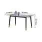 Rectangle Grey Tone Dining Table Sintered Stone Table Luxury with 4 Legs Clearhalo ' dining_table' 'Dining Tables & Seating' 'Dining Tables' 'furn' 'furn_dining_table' 'Furniture' 'furniture_dining_table' 'Kitchen & Dining Furniture' 'kitchen&dining_furn' 'kitchen' 'kitchen_dining_table' 4247298