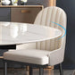 Glam Sintered Stone Extendable Table Round Shape Kitchen Dining Table with Pedestal Base Clearhalo ' dining_table' 'Dining Tables & Seating' 'Dining Tables' 'furn' 'furn_dining_table' 'Furniture' 'furniture_dining_table' 'Kitchen & Dining Furniture' 'kitchen&dining_furn' 'kitchen' 'kitchen_dining_table' 4247305