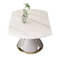 Glam Sintered Stone Extendable Table Round Shape Kitchen Dining Table with Pedestal Base Clearhalo ' dining_table' 'Dining Tables & Seating' 'Dining Tables' 'furn' 'furn_dining_table' 'Furniture' 'furniture_dining_table' 'Kitchen & Dining Furniture' 'kitchen&dining_furn' 'kitchen' 'kitchen_dining_table' 4247307