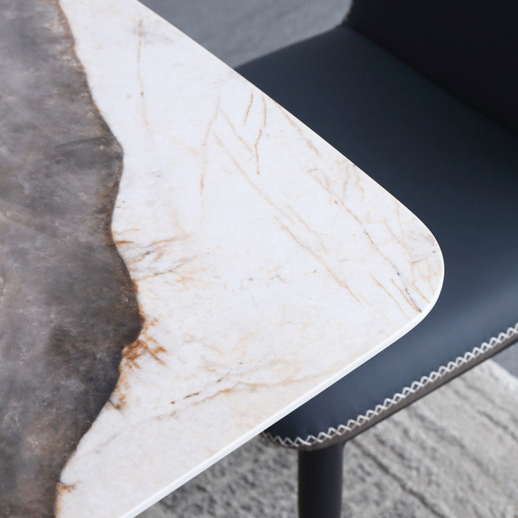 Metal Traditional Luxury Table Rectangular Sintered Stone Table Clearhalo ' dining_table' 'Dining Tables & Seating' 'Dining Tables' 'furn' 'furn_dining_table' 'Furniture' 'furniture_dining_table' 'Kitchen & Dining Furniture' 'kitchen&dining_furn' 'kitchen' 'kitchen_dining_table' 4247319