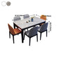 Rectangle Industrial Dining Table Two-Color Fixed Table with Sintered Stone Clearhalo ' dining_table' 'Dining Tables & Seating' 'Dining Tables' 'furn' 'furn_dining_table' 'Furniture' 'furniture_dining_table' 'Kitchen & Dining Furniture' 'kitchen&dining_furn' 'kitchen' 'kitchen_dining_table' 4247335
