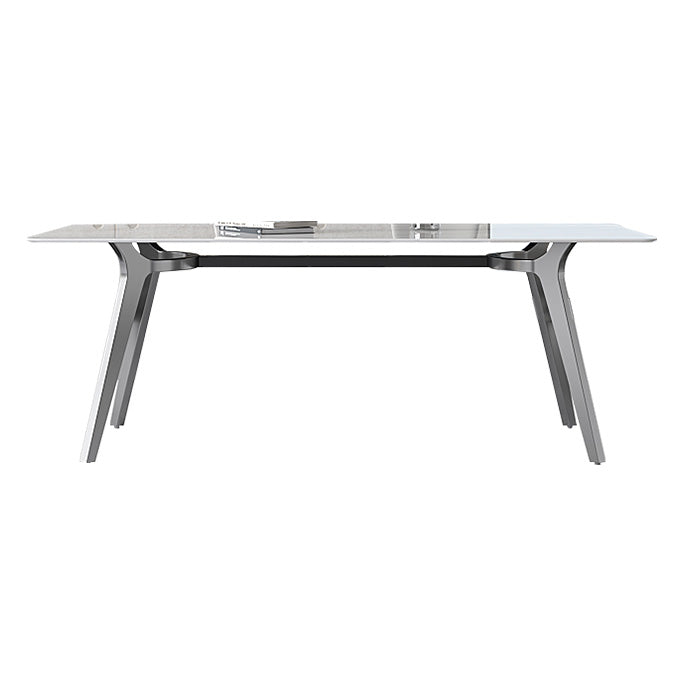 Luxury Sintered Stone Top Table Rectangle Table with 4 Legs for Restaurant 63"L x 31.5"W x 29.5"H Clearhalo ' dining_table' 'Dining Tables & Seating' 'Dining Tables' 'Furniture' 'furniture_dining_table' 'Kitchen & Dining Furniture' 'kitchen&dining_furn' 'kitchen' 'kitchen_dining_table' 4247343
