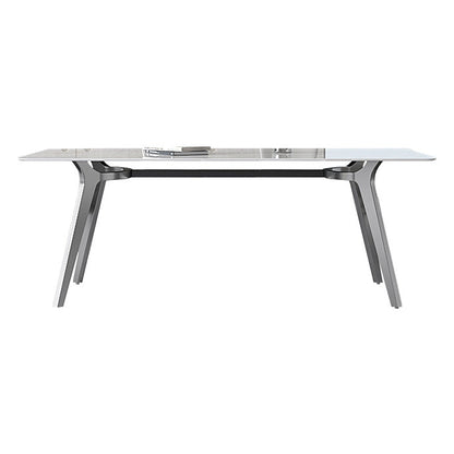 Luxury Sintered Stone Top Table Rectangle Table with 4 Legs for Restaurant 63"L x 31.5"W x 29.5"H Clearhalo ' dining_table' 'Dining Tables & Seating' 'Dining Tables' 'Furniture' 'furniture_dining_table' 'Kitchen & Dining Furniture' 'kitchen&dining_furn' 'kitchen' 'kitchen_dining_table' 4247343