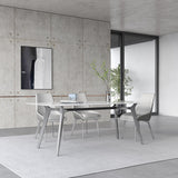 Luxury Sintered Stone Top Table Rectangle Table with 4 Legs for Restaurant Clearhalo ' dining_table' 'Dining Tables & Seating' 'Dining Tables' 'Furniture' 'furniture_dining_table' 'Kitchen & Dining Furniture' 'kitchen&dining_furn' 'kitchen' 'kitchen_dining_table' 4247346