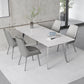 Luxury Sintered Stone Top Table Rectangle Table with 4 Legs for Restaurant Clearhalo ' dining_table' 'Dining Tables & Seating' 'Dining Tables' 'Furniture' 'furniture_dining_table' 'Kitchen & Dining Furniture' 'kitchen&dining_furn' 'kitchen' 'kitchen_dining_table' 4247350