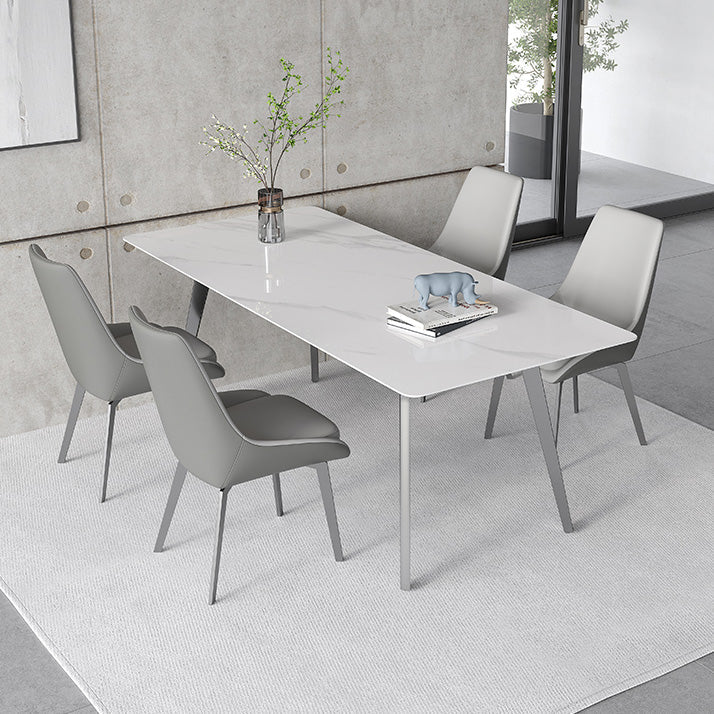 Luxury Sintered Stone Top Table Rectangle Table with 4 Legs for Restaurant Clearhalo ' dining_table' 'Dining Tables & Seating' 'Dining Tables' 'Furniture' 'furniture_dining_table' 'Kitchen & Dining Furniture' 'kitchen&dining_furn' 'kitchen' 'kitchen_dining_table' 4247350