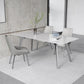 Luxury Sintered Stone Top Table Rectangle Table with 4 Legs for Restaurant Clearhalo ' dining_table' 'Dining Tables & Seating' 'Dining Tables' 'Furniture' 'furniture_dining_table' 'Kitchen & Dining Furniture' 'kitchen&dining_furn' 'kitchen' 'kitchen_dining_table' 4247351
