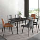 Rectangle Industrial Dining Room Table Sintered Stone Table with 4 Black Metal Legs Clearhalo ' dining_table' 'Dining Tables & Seating' 'Dining Tables' 'furn' 'furn_dining_table' 'Furniture' 'furniture_dining_table' 'Kitchen & Dining Furniture' 'kitchen&dining_furn' 'kitchen' 'kitchen_dining_table' 4247370