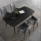 Rectangle Industrial Dining Room Table Sintered Stone Table with 4 Black Metal Legs Clearhalo ' dining_table' 'Dining Tables & Seating' 'Dining Tables' 'furn' 'furn_dining_table' 'Furniture' 'furniture_dining_table' 'Kitchen & Dining Furniture' 'kitchen&dining_furn' 'kitchen' 'kitchen_dining_table' 4247371