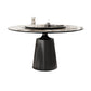 Traditional Luxury Round Dining Table Sintered Stone Table with Metal Pedestal Base Black Lazy Susan Clearhalo ' dining_table' 'Dining Tables & Seating' 'Dining Tables' 'furn' 'furn_dining_table' 'Furniture' 'furniture_dining_table' 'Kitchen & Dining Furniture' 'kitchen&dining_furn' 'kitchen' 'kitchen_dining_table' 4247378