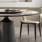 Traditional Luxury Round Dining Table Sintered Stone Table with Metal Pedestal Base Clearhalo ' dining_table' 'Dining Tables & Seating' 'Dining Tables' 'furn' 'furn_dining_table' 'Furniture' 'furniture_dining_table' 'Kitchen & Dining Furniture' 'kitchen&dining_furn' 'kitchen' 'kitchen_dining_table' 4247380