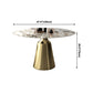 Traditional Luxury Round Dining Table Sintered Stone Table with Metal Pedestal Base Clearhalo ' dining_table' 'Dining Tables & Seating' 'Dining Tables' 'furn' 'furn_dining_table' 'Furniture' 'furniture_dining_table' 'Kitchen & Dining Furniture' 'kitchen&dining_furn' 'kitchen' 'kitchen_dining_table' 4247388