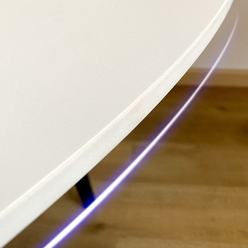 29.13''H Contemporary Round Dining Table Sintered Stone Table with 4 Black Metal Legs Clearhalo ' dining_table' 'Dining Tables & Seating' 'Dining Tables' 'furn' 'furn_dining_table' 'Furniture' 'furniture_dining_table' 'Kitchen & Dining Furniture' 'kitchen&dining_furn' 'kitchen' 'kitchen_dining_table' 4247399