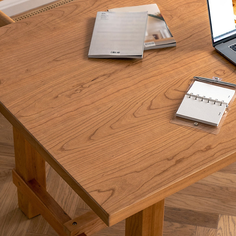 Rectangle Trestle Furniture Pine Solid Wood Dining Room Collection for Home Clearhalo ' dining_table' 'Dining Tables & Seating' 'Dining Tables' 'furn' 'furn_dining_table' 'Furniture' 'furniture_dining_table' 'Kitchen & Dining Furniture' 'kitchen&dining_furn' 'kitchen' 'kitchen_dining_table' 4247456