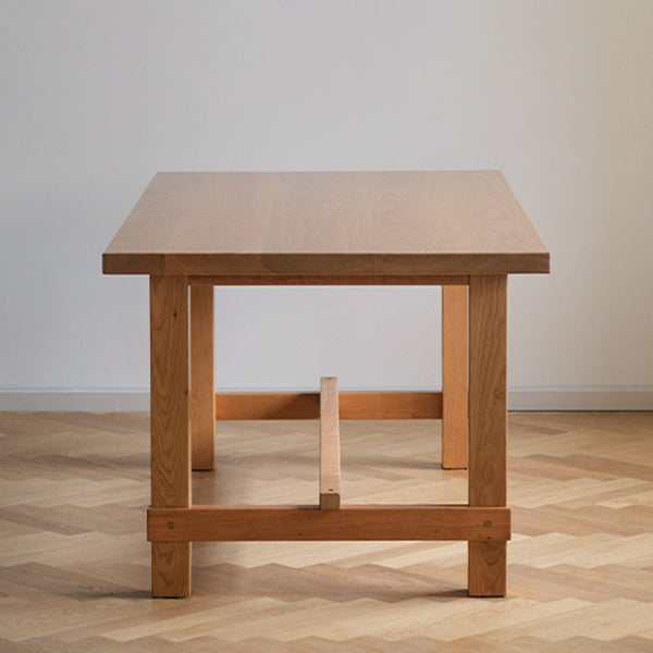 Rectangle Trestle Furniture Pine Solid Wood Dining Room Collection for Home Clearhalo ' dining_table' 'Dining Tables & Seating' 'Dining Tables' 'furn' 'furn_dining_table' 'Furniture' 'furniture_dining_table' 'Kitchen & Dining Furniture' 'kitchen&dining_furn' 'kitchen' 'kitchen_dining_table' 4247461
