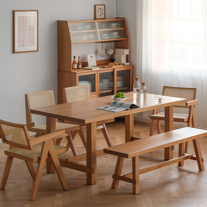 Rectangle Trestle Furniture Pine Solid Wood Dining Room Collection for Home Clearhalo ' dining_table' 'Dining Tables & Seating' 'Dining Tables' 'furn' 'furn_dining_table' 'Furniture' 'furniture_dining_table' 'Kitchen & Dining Furniture' 'kitchen&dining_furn' 'kitchen' 'kitchen_dining_table' 4247462