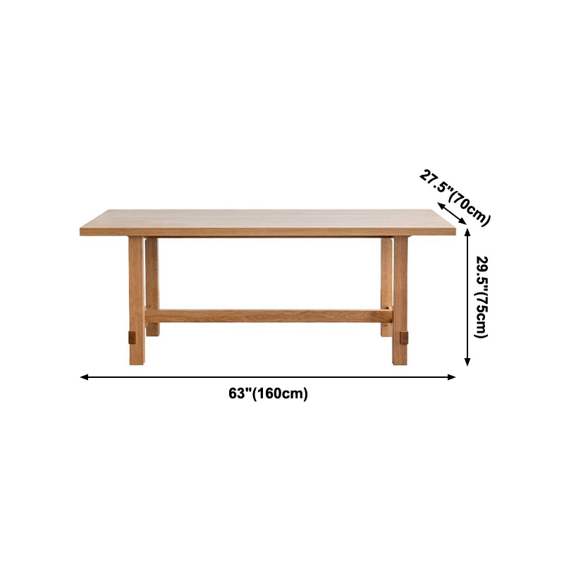 Rectangle Trestle Furniture Pine Solid Wood Dining Room Collection for Home Clearhalo ' dining_table' 'Dining Tables & Seating' 'Dining Tables' 'furn' 'furn_dining_table' 'Furniture' 'furniture_dining_table' 'Kitchen & Dining Furniture' 'kitchen&dining_furn' 'kitchen' 'kitchen_dining_table' 4247465