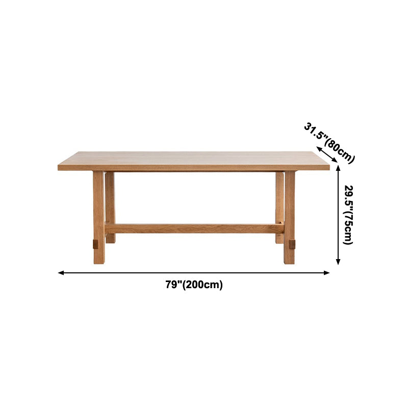 Rectangle Trestle Furniture Pine Solid Wood Dining Room Collection for Home Clearhalo ' dining_table' 'Dining Tables & Seating' 'Dining Tables' 'furn' 'furn_dining_table' 'Furniture' 'furniture_dining_table' 'Kitchen & Dining Furniture' 'kitchen&dining_furn' 'kitchen' 'kitchen_dining_table' 4247467