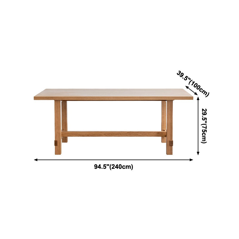 Rectangle Trestle Furniture Pine Solid Wood Dining Room Collection for Home Clearhalo ' dining_table' 'Dining Tables & Seating' 'Dining Tables' 'furn' 'furn_dining_table' 'Furniture' 'furniture_dining_table' 'Kitchen & Dining Furniture' 'kitchen&dining_furn' 'kitchen' 'kitchen_dining_table' 4247468