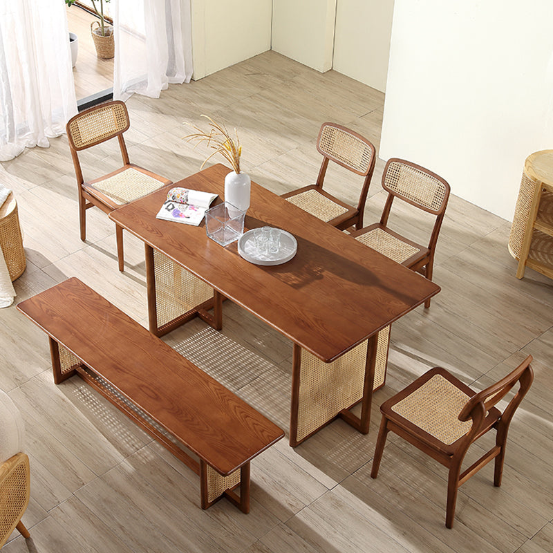 Rectangle Double Pedestal Dining Table Modern Style Furniture for Indoor Clearhalo ' dining_table' 'Dining Tables & Seating' 'Dining Tables' 'furn' 'furn_dining_table' 'Furniture' 'furniture_dining_table' 'Kitchen & Dining Furniture' 'kitchen&dining_furn' 'kitchen' 'kitchen_dining_table' 4247469