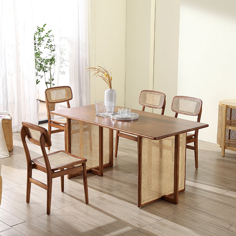 Rectangle Double Pedestal Dining Table Modern Style Furniture for Indoor Clearhalo ' dining_table' 'Dining Tables & Seating' 'Dining Tables' 'furn' 'furn_dining_table' 'Furniture' 'furniture_dining_table' 'Kitchen & Dining Furniture' 'kitchen&dining_furn' 'kitchen' 'kitchen_dining_table' 4247470