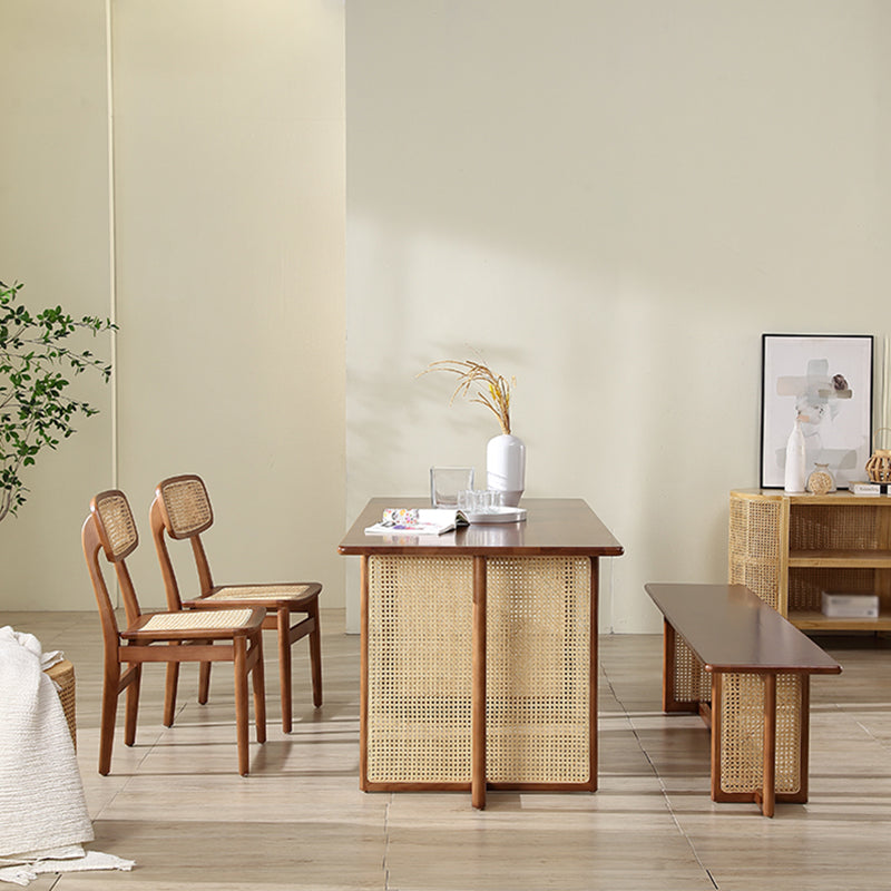 Rectangle Double Pedestal Dining Table Modern Style Furniture for Indoor Clearhalo ' dining_table' 'Dining Tables & Seating' 'Dining Tables' 'furn' 'furn_dining_table' 'Furniture' 'furniture_dining_table' 'Kitchen & Dining Furniture' 'kitchen&dining_furn' 'kitchen' 'kitchen_dining_table' 4247472