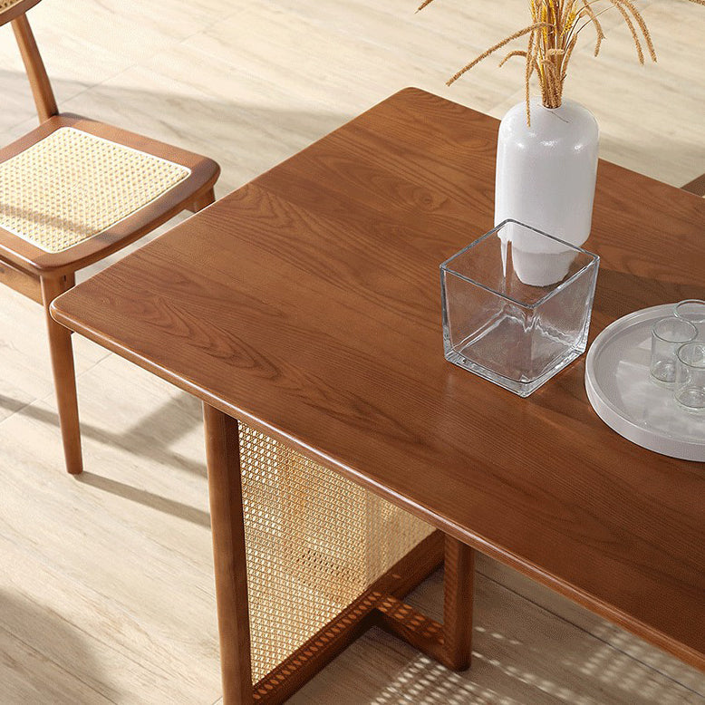 Rectangle Double Pedestal Dining Table Modern Style Furniture for Indoor Clearhalo ' dining_table' 'Dining Tables & Seating' 'Dining Tables' 'furn' 'furn_dining_table' 'Furniture' 'furniture_dining_table' 'Kitchen & Dining Furniture' 'kitchen&dining_furn' 'kitchen' 'kitchen_dining_table' 4247474