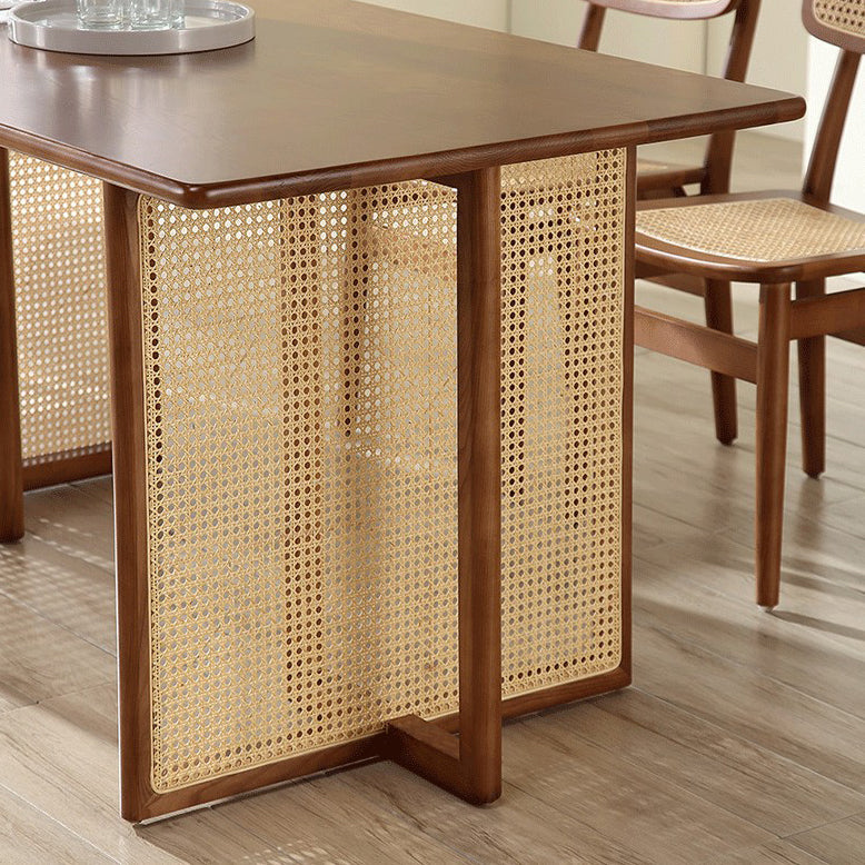 Rectangle Double Pedestal Dining Table Modern Style Furniture for Indoor Clearhalo ' dining_table' 'Dining Tables & Seating' 'Dining Tables' 'furn' 'furn_dining_table' 'Furniture' 'furniture_dining_table' 'Kitchen & Dining Furniture' 'kitchen&dining_furn' 'kitchen' 'kitchen_dining_table' 4247475