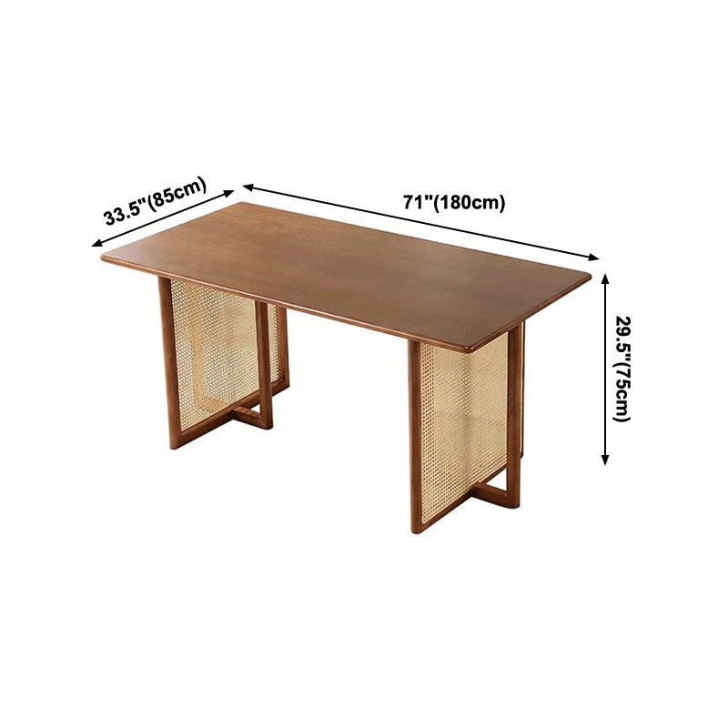 Rectangle Double Pedestal Dining Table Modern Style Furniture for Indoor Clearhalo ' dining_table' 'Dining Tables & Seating' 'Dining Tables' 'furn' 'furn_dining_table' 'Furniture' 'furniture_dining_table' 'Kitchen & Dining Furniture' 'kitchen&dining_furn' 'kitchen' 'kitchen_dining_table' 4247482