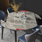 Modern Round Sintered Stone Table Standard Kitchen Dining Table in Gray Clearhalo ' dining_table' 'Dining Tables & Seating' 'Dining Tables' 'furn' 'furn_dining_table' 'Furniture' 'furniture_dining_table' 'Kitchen & Dining Furniture' 'kitchen&dining_furn' 'kitchen' 'kitchen_dining_table' 4247490