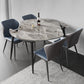 Modern Round Sintered Stone Table Standard Kitchen Dining Table in Gray Clearhalo ' dining_table' 'Dining Tables & Seating' 'Dining Tables' 'furn' 'furn_dining_table' 'Furniture' 'furniture_dining_table' 'Kitchen & Dining Furniture' 'kitchen&dining_furn' 'kitchen' 'kitchen_dining_table' 4247491