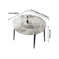 Modern Round Sintered Stone Table Standard Kitchen Dining Table in Gray Clearhalo ' dining_table' 'Dining Tables & Seating' 'Dining Tables' 'furn' 'furn_dining_table' 'Furniture' 'furniture_dining_table' 'Kitchen & Dining Furniture' 'kitchen&dining_furn' 'kitchen' 'kitchen_dining_table' 4247496