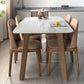 Contemporary Sintered Stone Dining Table Rectangle Shape Dining Table with 4 Legs Table White Without Chairs Clearhalo ' dining_table' 'Dining Tables & Seating' 'Dining Tables' 'furn' 'furn_dining_table' 'Furniture' 'furniture_dining_table' 'Kitchen & Dining Furniture' 'kitchen&dining_furn' 'kitchen' 'kitchen_dining_table' 4247511