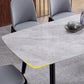 Rectangle Luxury Dining Table Grey Tone Fixed Table with Sintered Stone Clearhalo ' dining_table' 'Dining Tables & Seating' 'Dining Tables' 'furn' 'furn_dining_table' 'Furniture' 'furniture_dining_table' 'Kitchen & Dining Furniture' 'kitchen&dining_furn' 'kitchen' 'kitchen_dining_table' 4247548