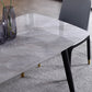 Rectangle Luxury Dining Table Grey Tone Fixed Table with Sintered Stone Clearhalo ' dining_table' 'Dining Tables & Seating' 'Dining Tables' 'furn' 'furn_dining_table' 'Furniture' 'furniture_dining_table' 'Kitchen & Dining Furniture' 'kitchen&dining_furn' 'kitchen' 'kitchen_dining_table' 4247550