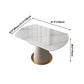Glam Round Shape Dining Table Standard Sintered Stone Dining Table with Pedestal Base Clearhalo ' dining_table' 'Dining Tables & Seating' 'Dining Tables' 'furn' 'furn_dining_table' 'Furniture' 'furniture_dining_table' 'Kitchen & Dining Furniture' 'kitchen&dining_furn' 'kitchen' 'kitchen_dining_table' 4247569