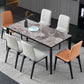 Sintered Stone Grey Tone Table Mid-Century 4 Legs Table for Dining Room Clearhalo ' dining_table' 'Dining Tables & Seating' 'Dining Tables' 'furn' 'furn_dining_table' 'Furniture' 'furniture_dining_table' 'Kitchen & Dining Furniture' 'kitchen&dining_furn' 'kitchen' 'kitchen_dining_table' 4247612