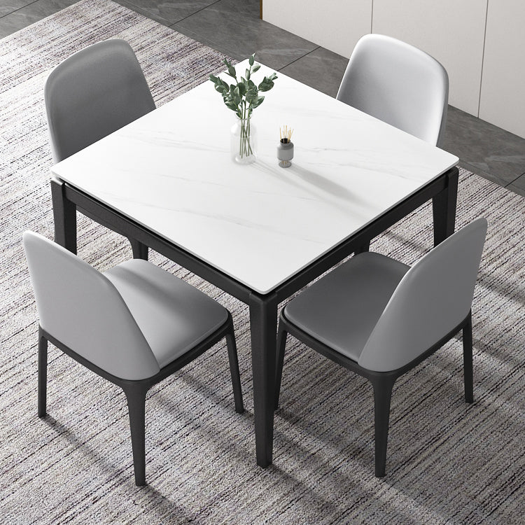 4-foot Stone Dining Site Table Industrial Style Square Dining Table for Home Clearhalo ' dining_table' 'Dining Tables & Seating' 'Dining Tables' 'furn' 'furn_dining_table' 'Furniture' 'furniture_dining_table' 'Kitchen & Dining Furniture' 'kitchen&dining_furn' 'kitchen' 'kitchen_dining_table' 4247624