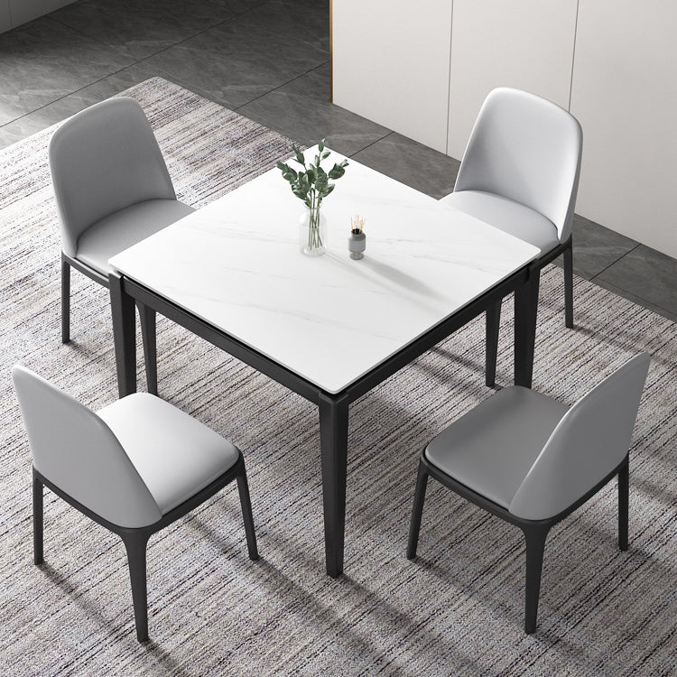 4-foot Stone Dining Site Table Industrial Style Square Dining Table for Home Clearhalo ' dining_table' 'Dining Tables & Seating' 'Dining Tables' 'furn' 'furn_dining_table' 'Furniture' 'furniture_dining_table' 'Kitchen & Dining Furniture' 'kitchen&dining_furn' 'kitchen' 'kitchen_dining_table' 4247625