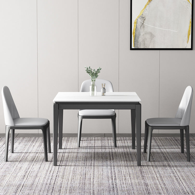 4-foot Stone Dining Site Table Industrial Style Square Dining Table for Home Clearhalo ' dining_table' 'Dining Tables & Seating' 'Dining Tables' 'furn' 'furn_dining_table' 'Furniture' 'furniture_dining_table' 'Kitchen & Dining Furniture' 'kitchen&dining_furn' 'kitchen' 'kitchen_dining_table' 4247627