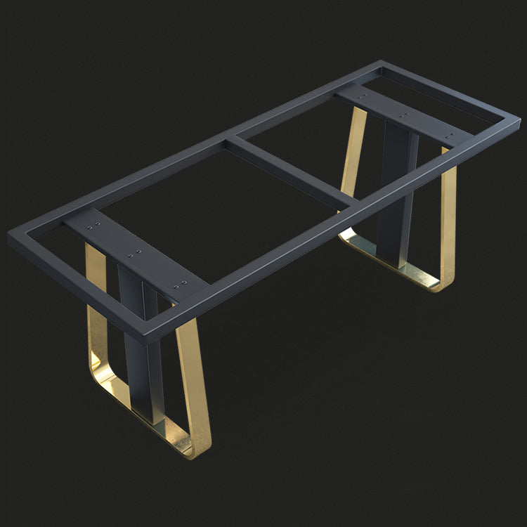 Luxury Sintered Stone Dining Table Rectangle Kitchen Table with Double Pedestal Clearhalo ' dining_table' 'Dining Tables & Seating' 'Dining Tables' 'furn' 'furn_dining_table' 'Furniture' 'furniture_dining_table' 'Kitchen & Dining Furniture' 'kitchen&dining_furn' 'kitchen' 'kitchen_dining_table' 4247636