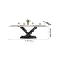 Traditional Luxury Rectangle Dining Table White Sintered Stone Table with Black Pedestal Base Clearhalo ' dining_table' 'Dining Tables & Seating' 'Dining Tables' 'furn' 'furn_dining_table' 'Furniture' 'furniture_dining_table' 'Kitchen & Dining Furniture' 'kitchen&dining_furn' 'kitchen' 'kitchen_dining_table' 4247656