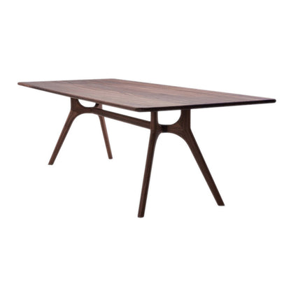 Rectangle Shape 4 Legs Minimalist Table Wood Color Fixed Table of Solid Wood Brown Without Chairs Clearhalo ' dining_table' 'Dining Tables & Seating' 'Dining Tables' 'furn' 'furn_dining_table' 'Furniture' 'furniture_dining_table' 'Kitchen & Dining Furniture' 'kitchen&dining_furn' 'kitchen' 'kitchen_dining_table' 4247664