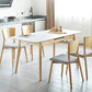 Minimalist Sintered Stone Dining Table White Extendable Dining Table for Kitchen Clearhalo ' dining_table' 'Dining Tables & Seating' 'Dining Tables' 'furn' 'furn_dining_table' 'Furniture' 'furniture_dining_table' 'Kitchen & Dining Furniture' 'kitchen&dining_furn' 'kitchen' 'kitchen_dining_table' 4247681