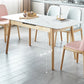 Minimalist Sintered Stone Dining Table White Extendable Dining Table for Kitchen Clearhalo ' dining_table' 'Dining Tables & Seating' 'Dining Tables' 'furn' 'furn_dining_table' 'Furniture' 'furniture_dining_table' 'Kitchen & Dining Furniture' 'kitchen&dining_furn' 'kitchen' 'kitchen_dining_table' 4247683